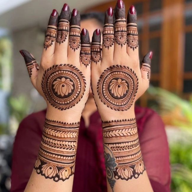 Haryali Teej mehendi Design